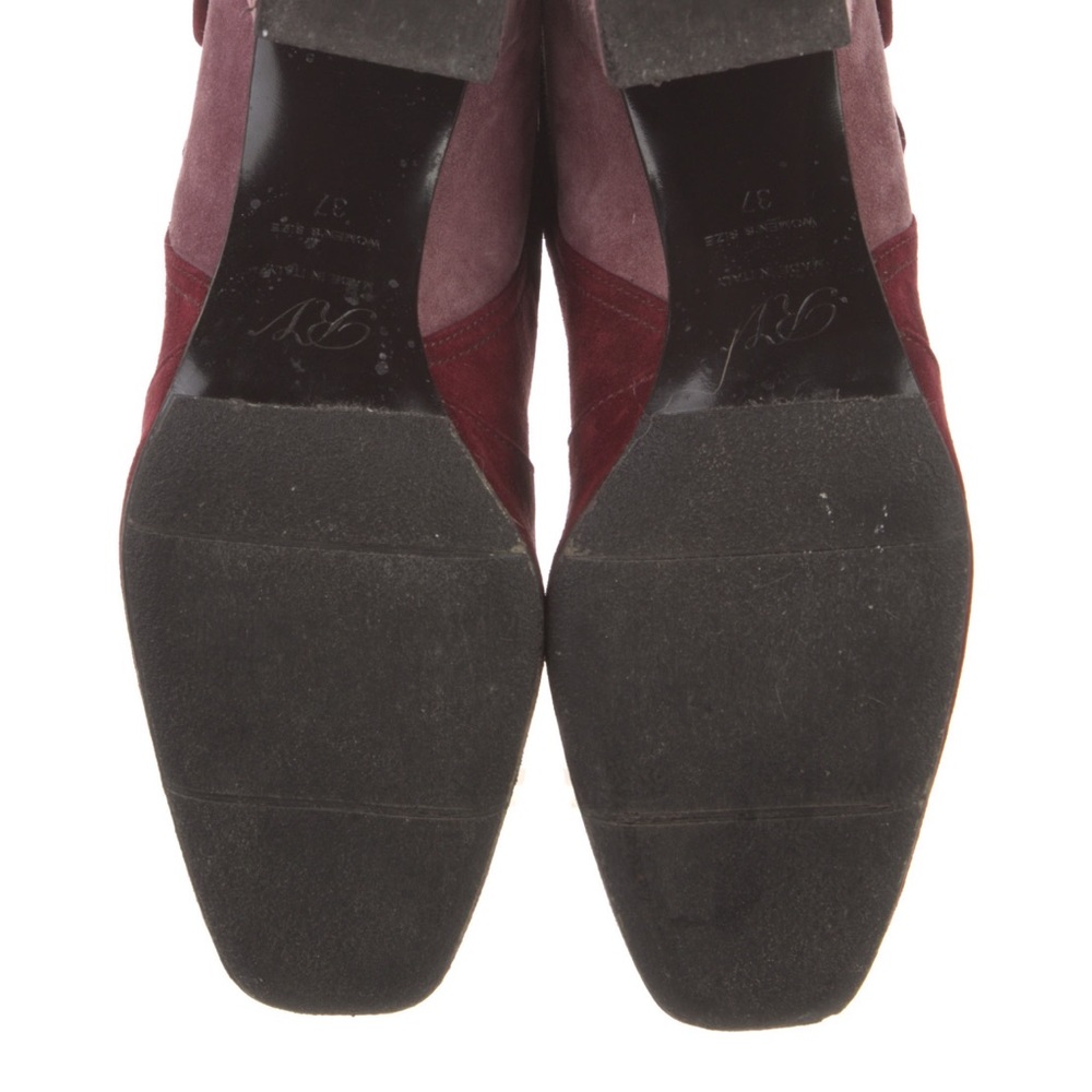 Roger Vivier red & pink suede Tres Vivier ankle boots 37 with box & dust bag. - Picture 5 of 5